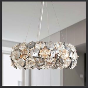 GDLUOAO Crystal Chandelier, 12-Lights 24 Inch Gold Modern Round Pendant Lights